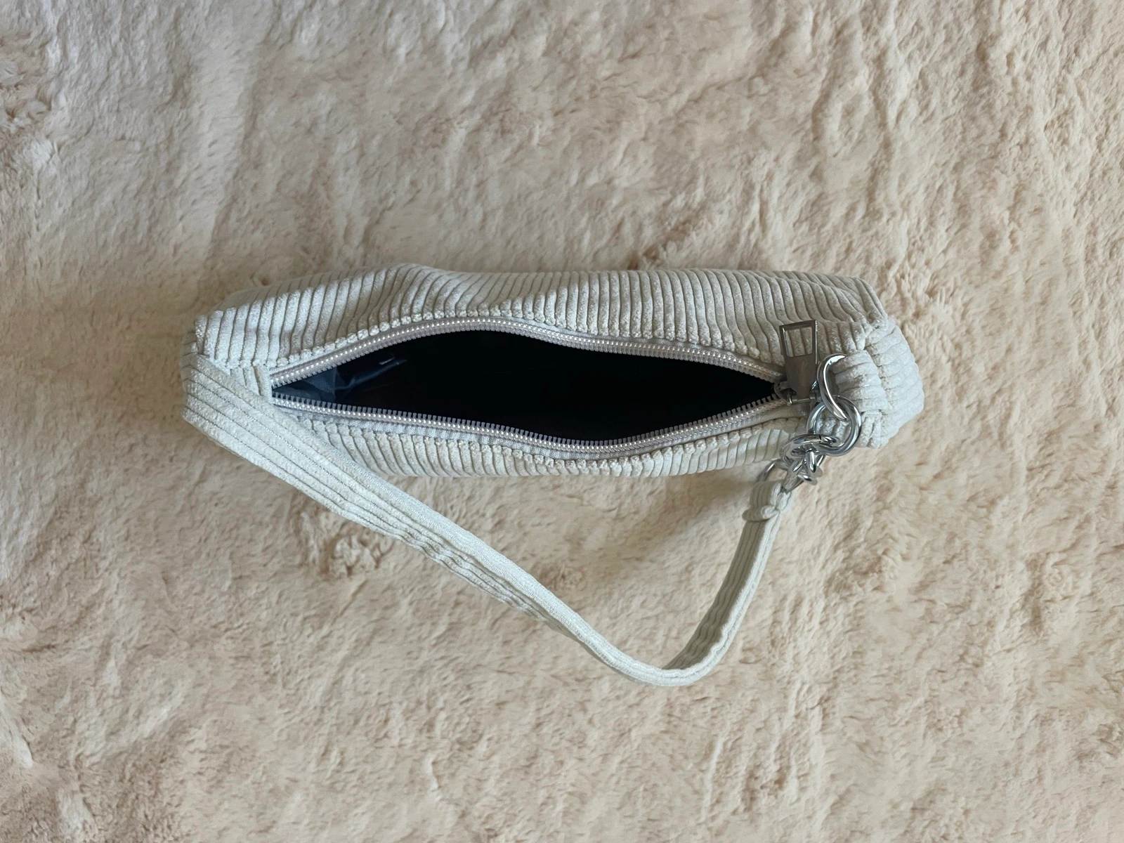 Cream velour handbag – photo 3